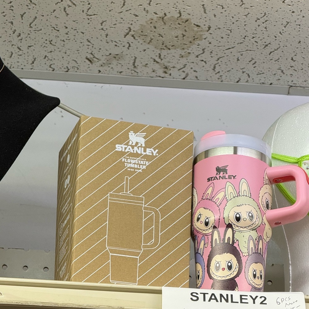 Stanley Pink Tumbler with Character Graphics